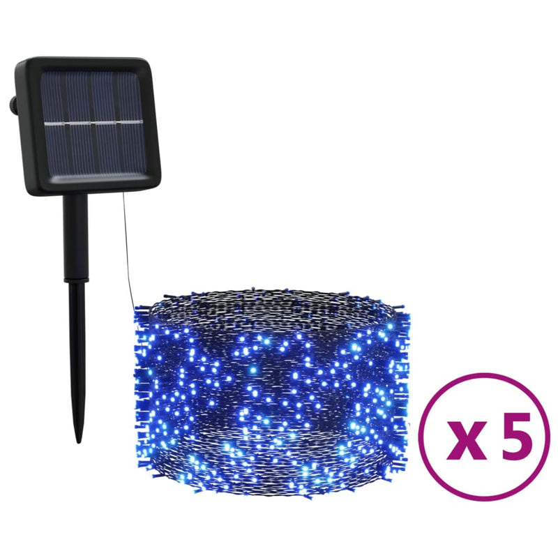 Load image into Gallery viewer, Vidaxl 5 st lichtslinger met 200 led's solar binnen buiten blauw
