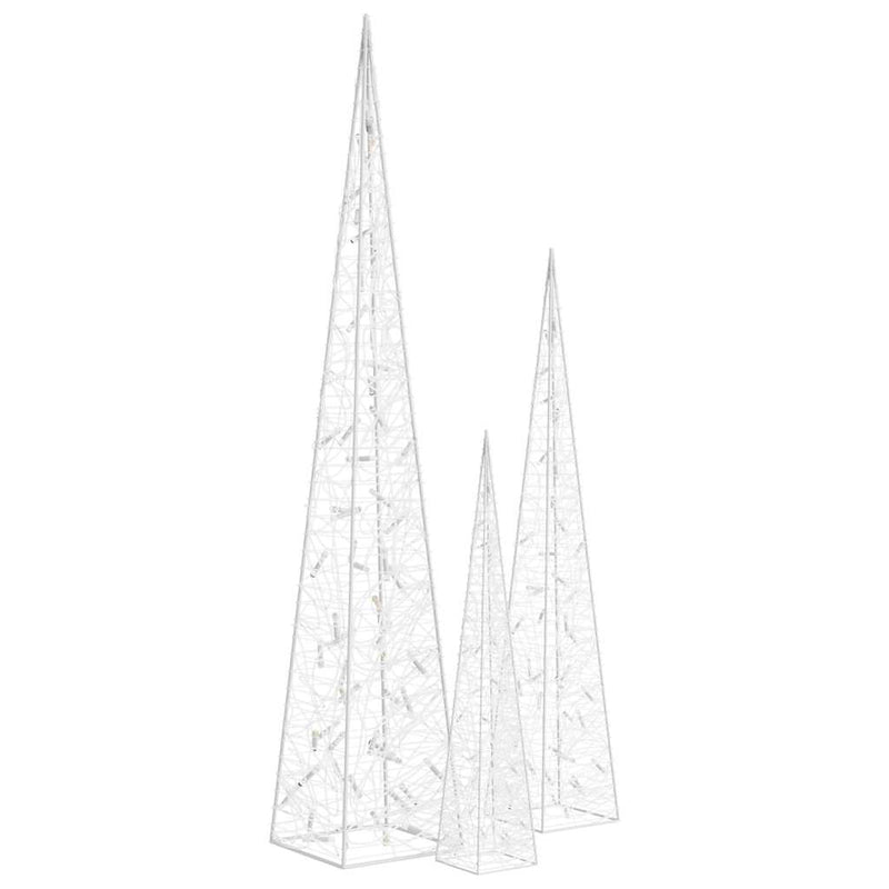 ギャラリービューアに画像をロードする, VidaXL Lichtkegelset decoratief LED warmwit 60 90 120 cm acryl
