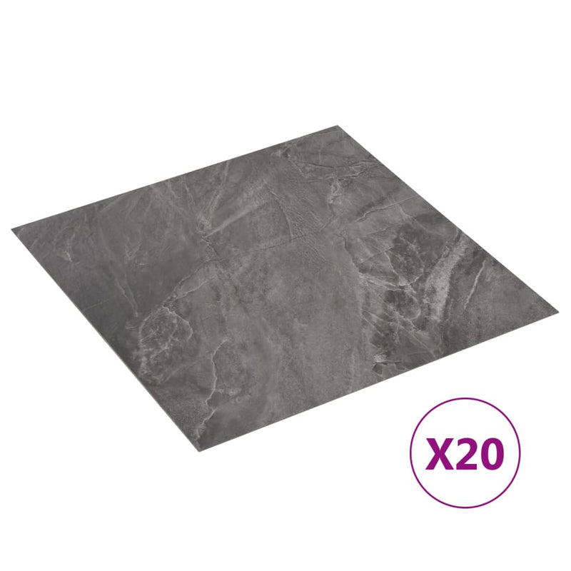 Load image into Gallery viewer, Vidaxl vloerplanken 20 st zelfklevend 1,86 m² pvc zwart patroon