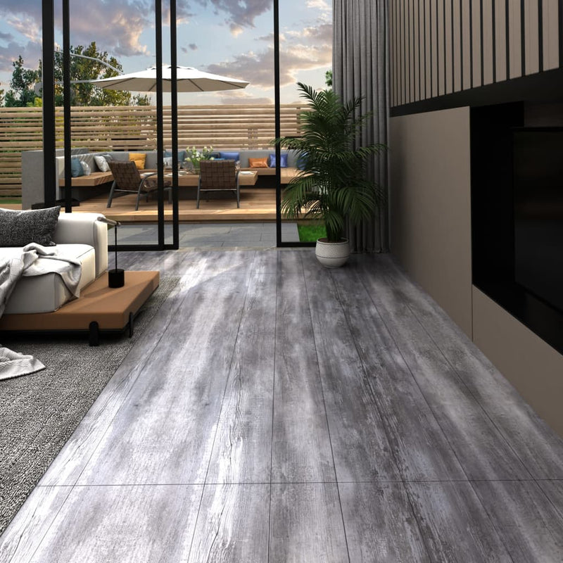 Load image into Gallery viewer, Vidaxl vloerplanken zelfklevend 5,21 m² 2 mm pvc mat houtgrijs