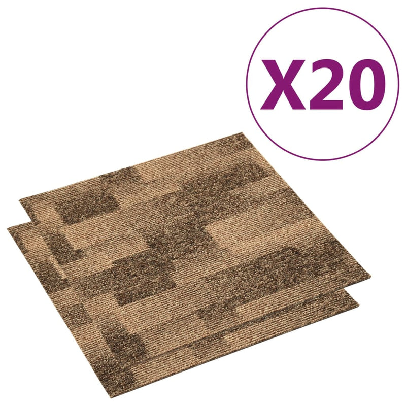 Load image into Gallery viewer, Vidaxl tapijttegels 20 st 5 m² bruin