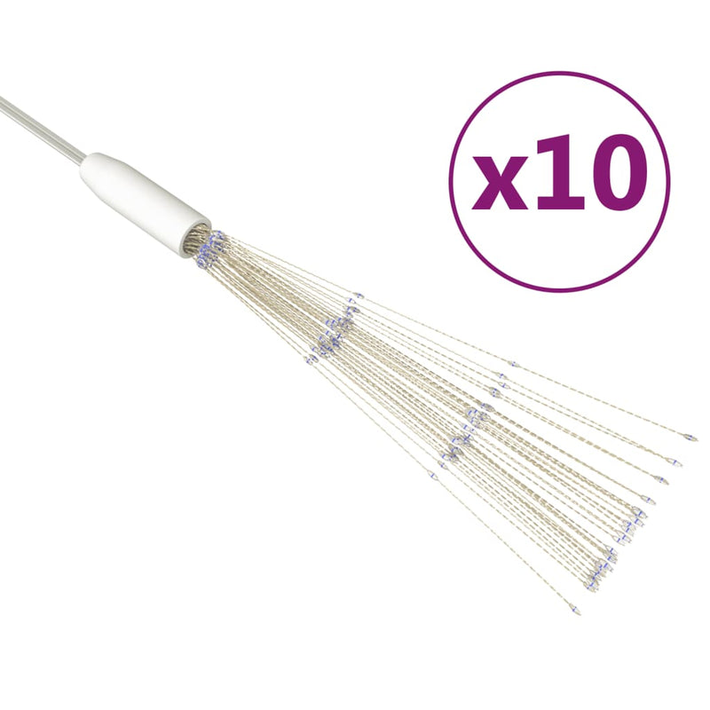 Load image into Gallery viewer, VidaXL 10 st Kerstverlichting vuurwerk 1400 LED's buiten 20 cm blauw