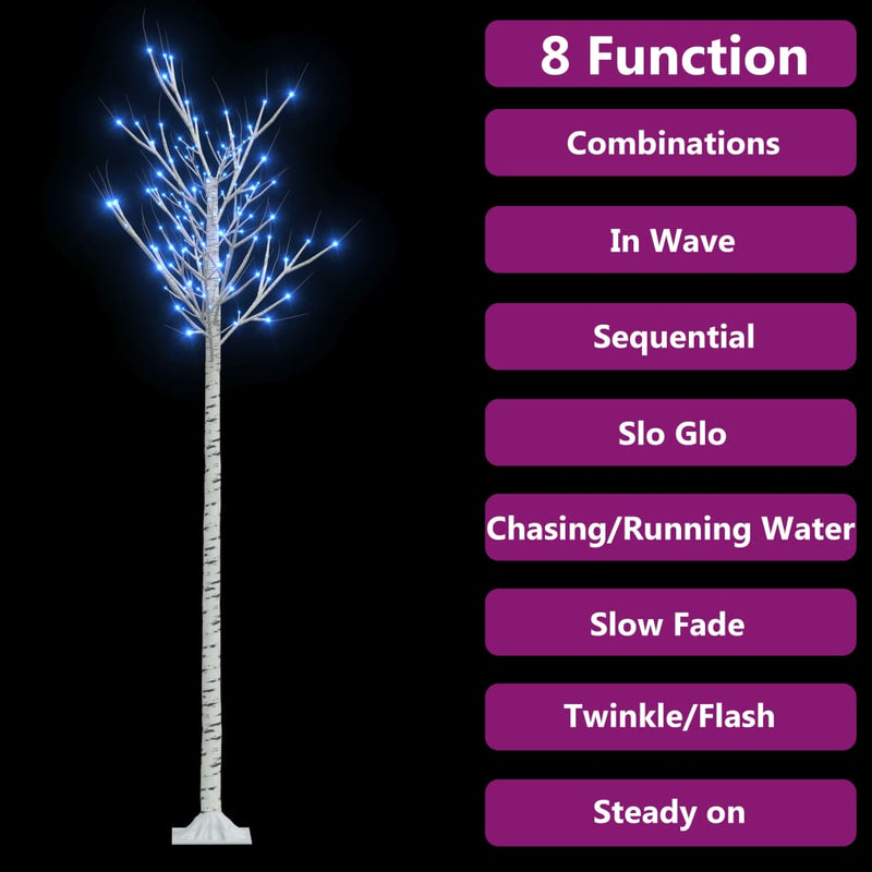 Load image into Gallery viewer, Vidaxl kerstboom wilg met 200 blauwe led's binnen en buiten 2,2 m