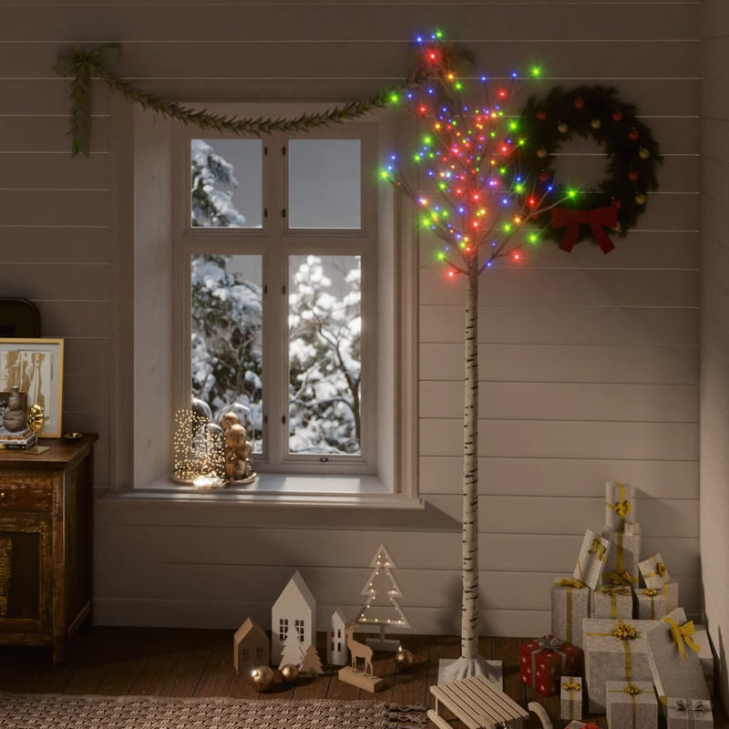 Load image into Gallery viewer, Vidaxl kerstboom wilg 200 meerkleurige led's binnen en buiten 2,2 m