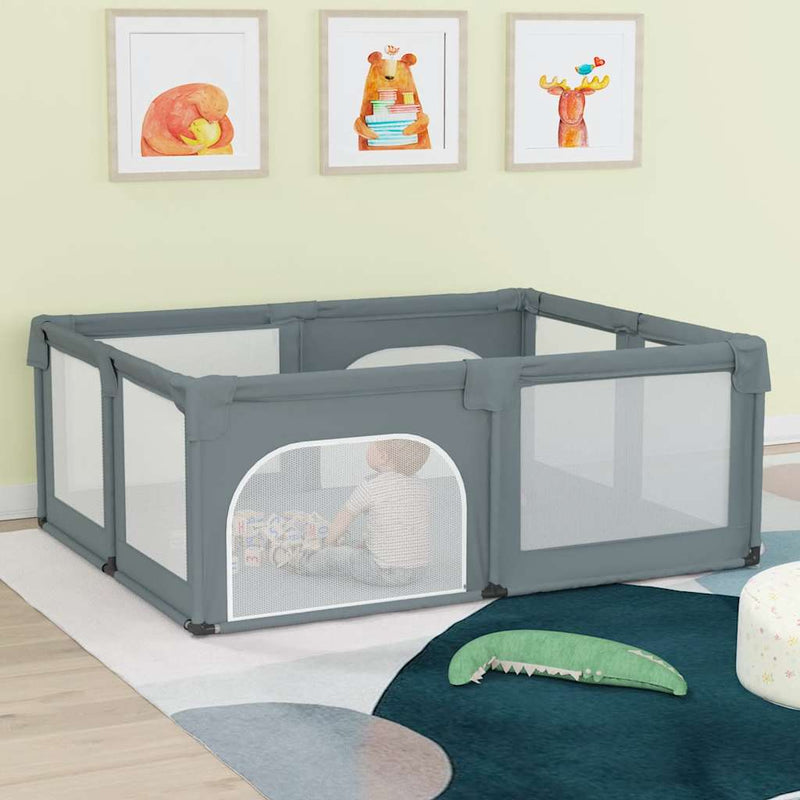 Load image into Gallery viewer, Vidaxl babybox met 2 deuren oxford stof lichtgrijs