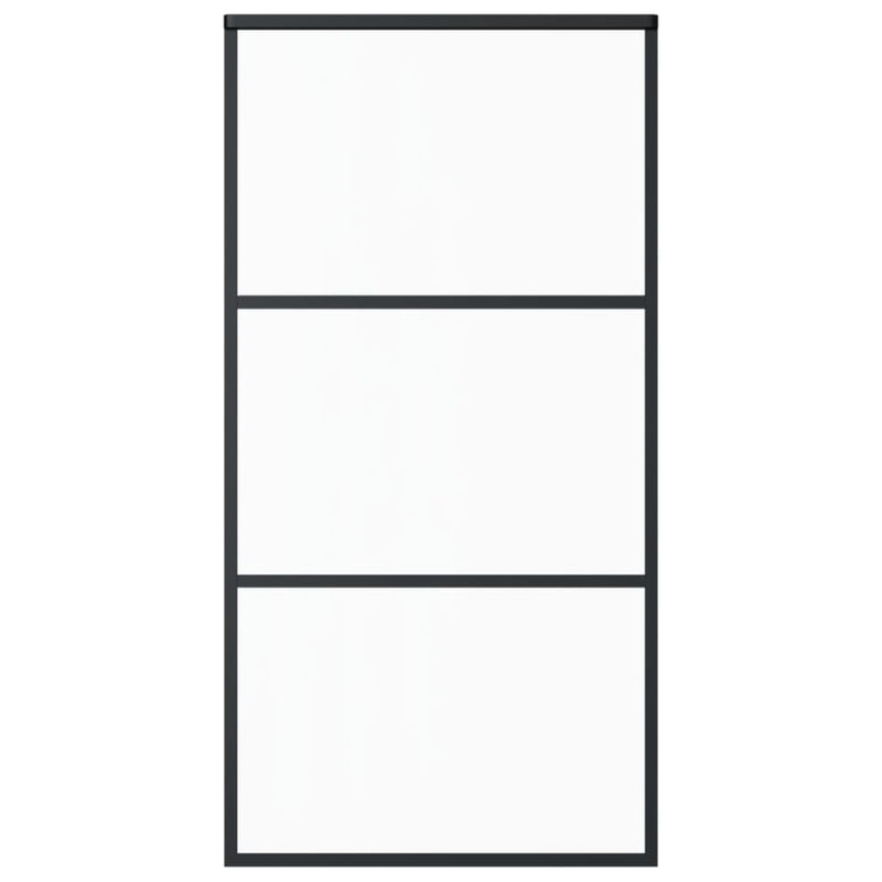 Load image into Gallery viewer, Vidaxl schuifdeur 102x205 cm esg-glas en aluminium zwart