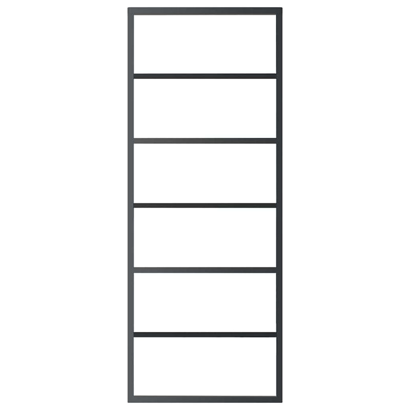 Load image into Gallery viewer, Vidaxl schuifdeur 76x205 cm esg-glas en aluminium zwart