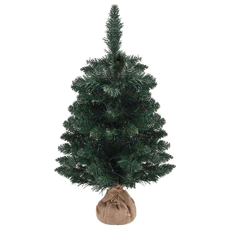 Chargez l'image dans la visionneuse de la galerie, Vidaxl kunstkerstboom met verlichting en standaard 60 cm pvc groen