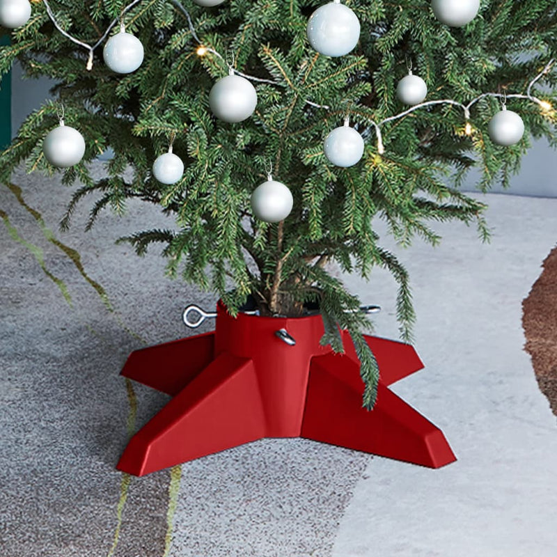 Cargue la imagen en el visor de la galería, VidaXL Kerstboomstandaard 55,5x55,5x15 cm rood