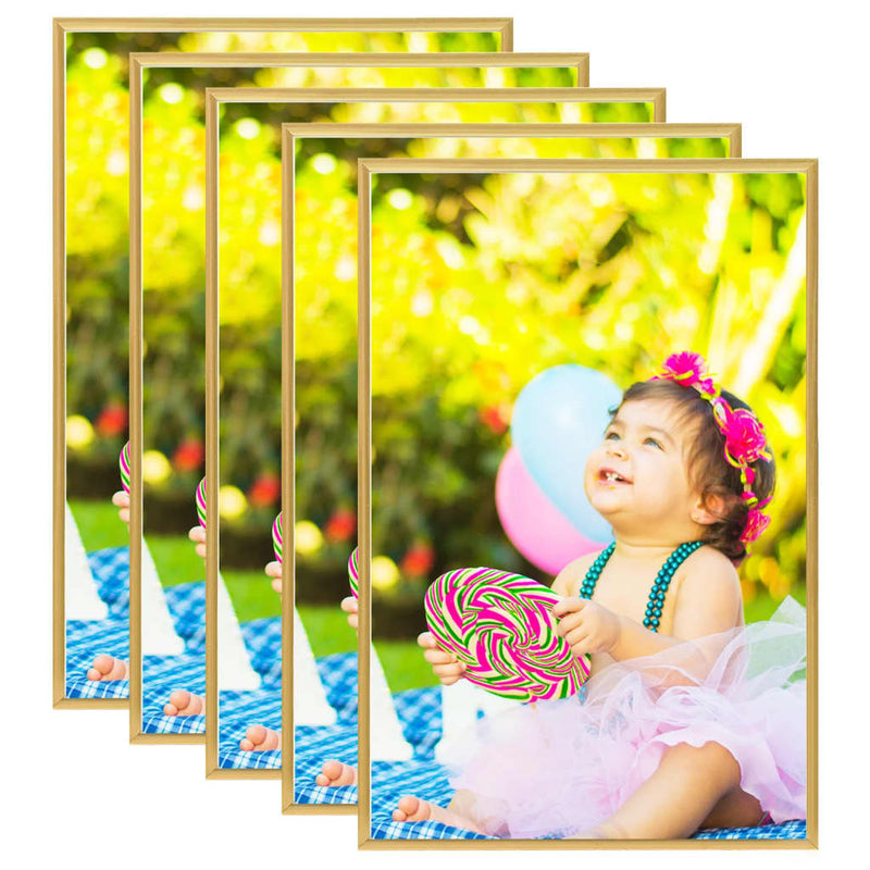 Load image into Gallery viewer, Vidaxl fotolijsten 5 st voor wand 70x90 cm mdf goudkleurig