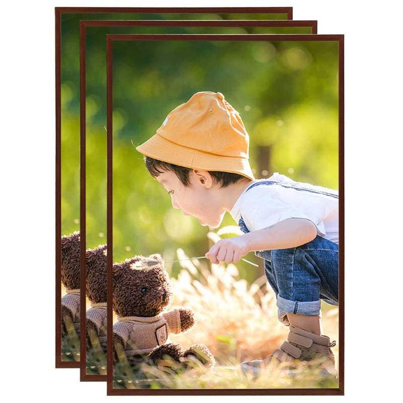 Load image into Gallery viewer, Vidaxl fotolijsten 3 st voor wand of tafel 59,4x84 cm mdf bronskleurig