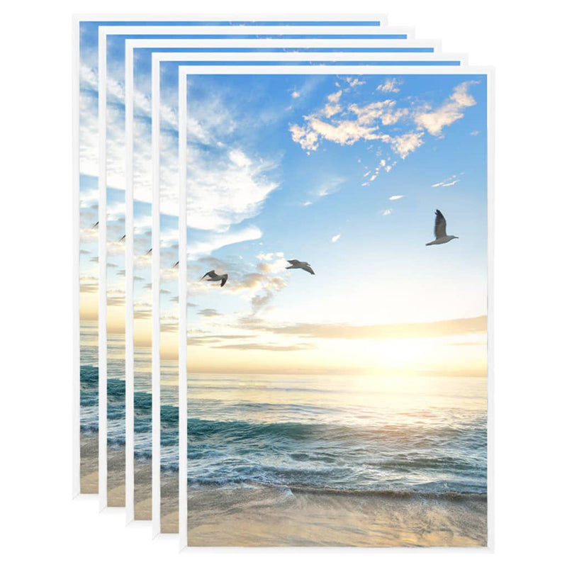 Load image into Gallery viewer, Vidaxl fotolijsten 5 st voor wand of tafel 13x18 cm mdf wit