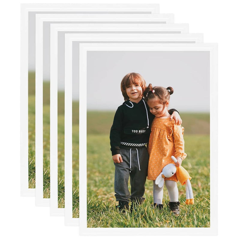 Load image into Gallery viewer, VidaXL Fotolijsten 5 st voor wand of tafel 59,4x84 cm MDF wit