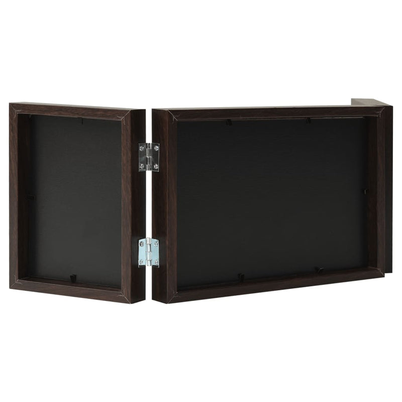 Load image into Gallery viewer, Vidaxl fotolijst drieluik 28x18 cm+2x(13x18 cm) bruin