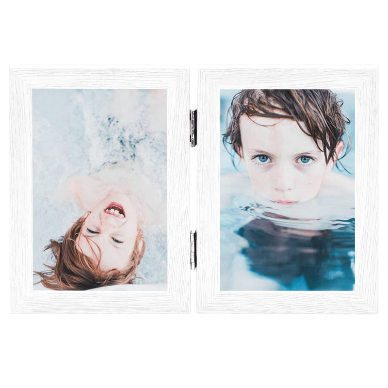 Load image into Gallery viewer, Vidaxl fotolijst tweeluik 2x(13x18 cm) wit