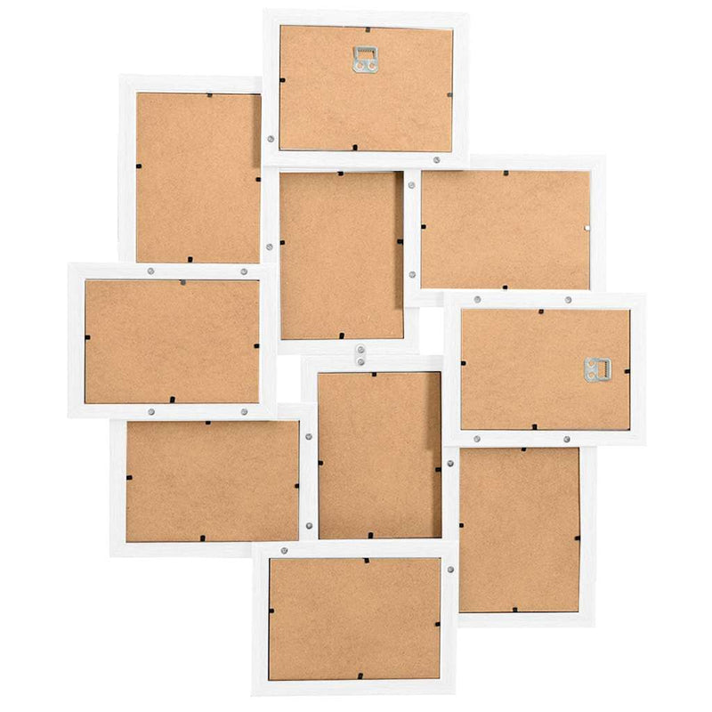 ギャラリービューアに画像をロードする, Vidaxl fotolijst voor 10x(13x18 cm) foto mdf wit