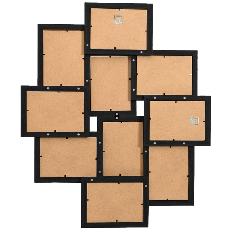 Load image into Gallery viewer, Vidaxl fotolijst voor 10x(13x18 cm) foto mdf zwart