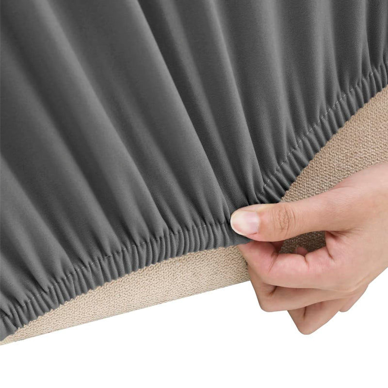 Afbeelding laden in galerijviewer, Vidaxl tweezitsbankhoes stretch polyester jersey antracietkleurig
