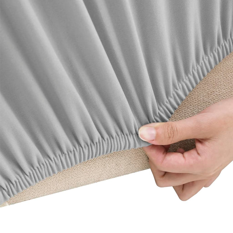 Load image into Gallery viewer, Vidaxl driezitsbankhoes stretch polyester jersey grijs