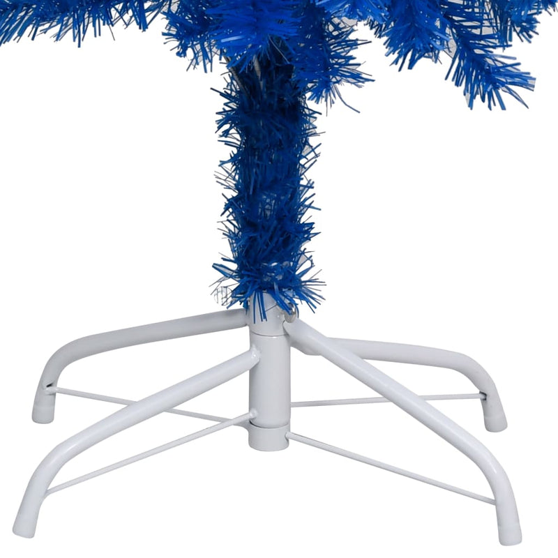 Load image into Gallery viewer, VidaXL Kunstkerstboom met verlichting en kerstballen 180 cm PVC blauw