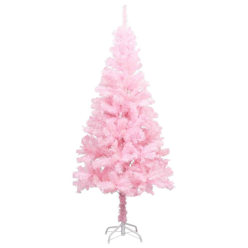 Afbeelding laden in galerijviewer, Vidaxl kunstkerstboom met verlichting en kerstballen 150 cm pvc roze