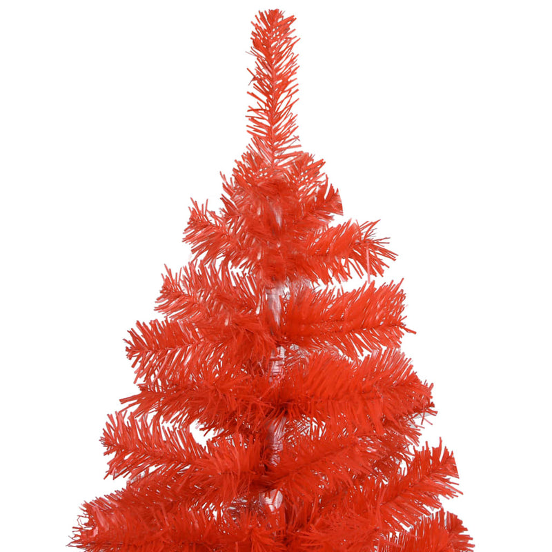 Load image into Gallery viewer, VidaXL Kunstkerstboom met verlichting en kerstballen 150 cm PVC rood