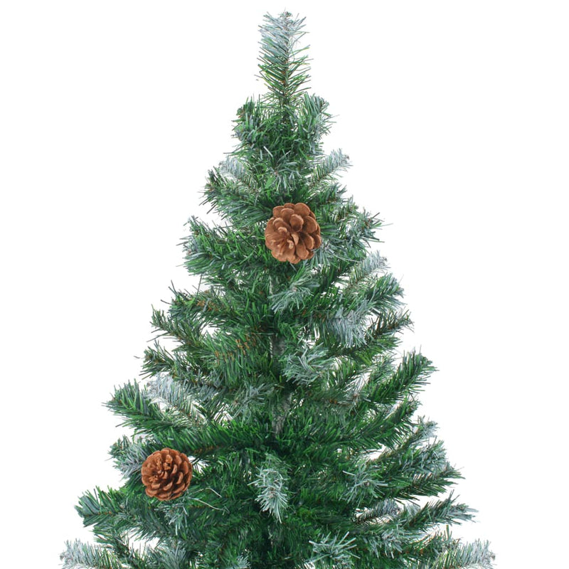 Afbeelding laden in galerijviewer, Vidaxl kunstkerstboom met verlichting kerstballen dennenappels 210 cm