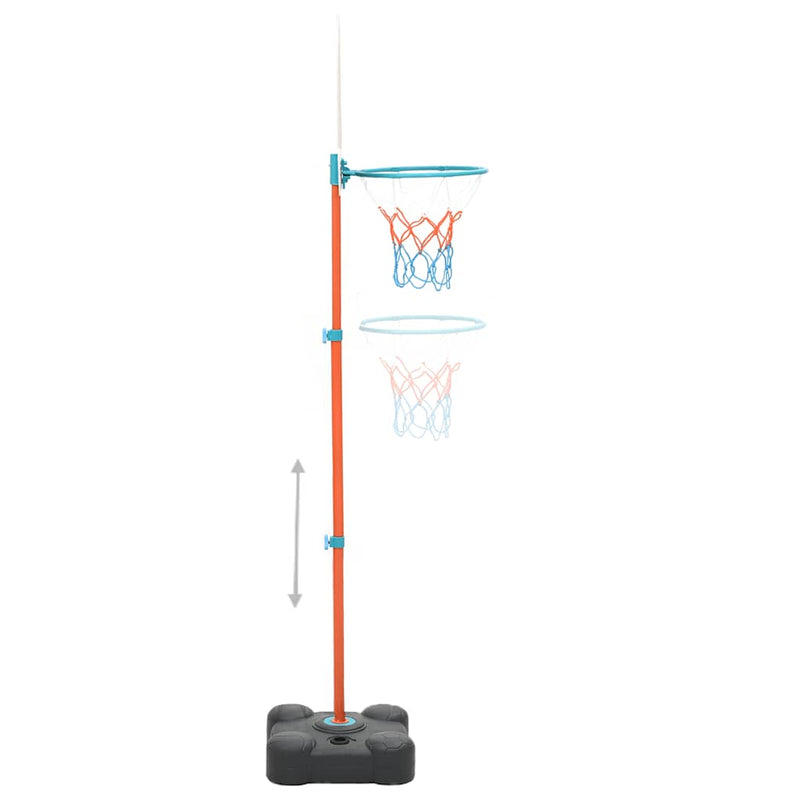 Load image into Gallery viewer, Vidaxl basketbalset draagbaar verstelbaar 109-141 cm