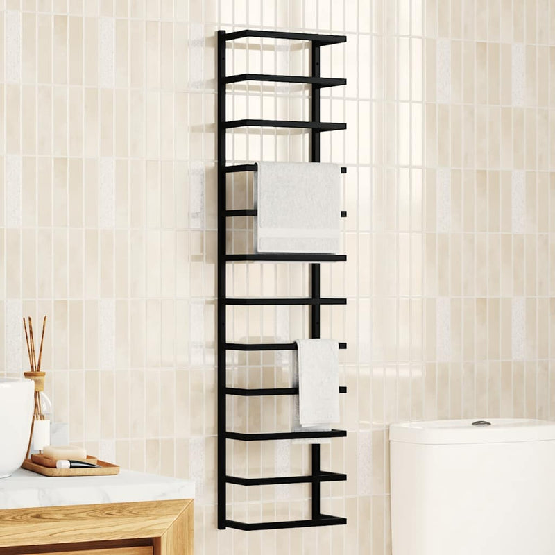 Load image into Gallery viewer, Vidaxl handdoekenrek 24x12x96 cm staal zwart