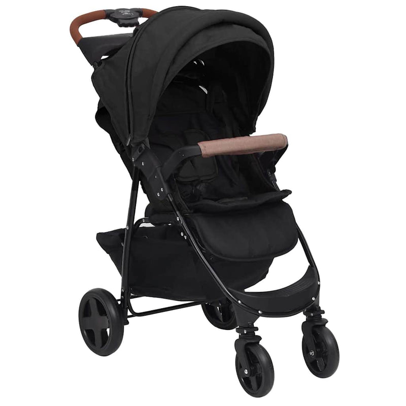 Load image into Gallery viewer, Vidaxl kinderwagen 2-in-1 staal antracietkleurig