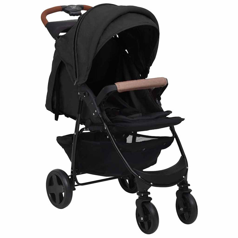 Load image into Gallery viewer, Vidaxl kinderwagen 2-in-1 staal antracietkleurig