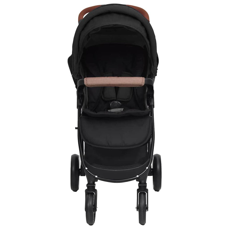 Load image into Gallery viewer, Vidaxl kinderwagen 2-in-1 staal antracietkleurig
