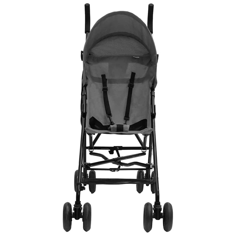 Load image into Gallery viewer, Vidaxl kinderbuggy staal lichtgrijs en zwart