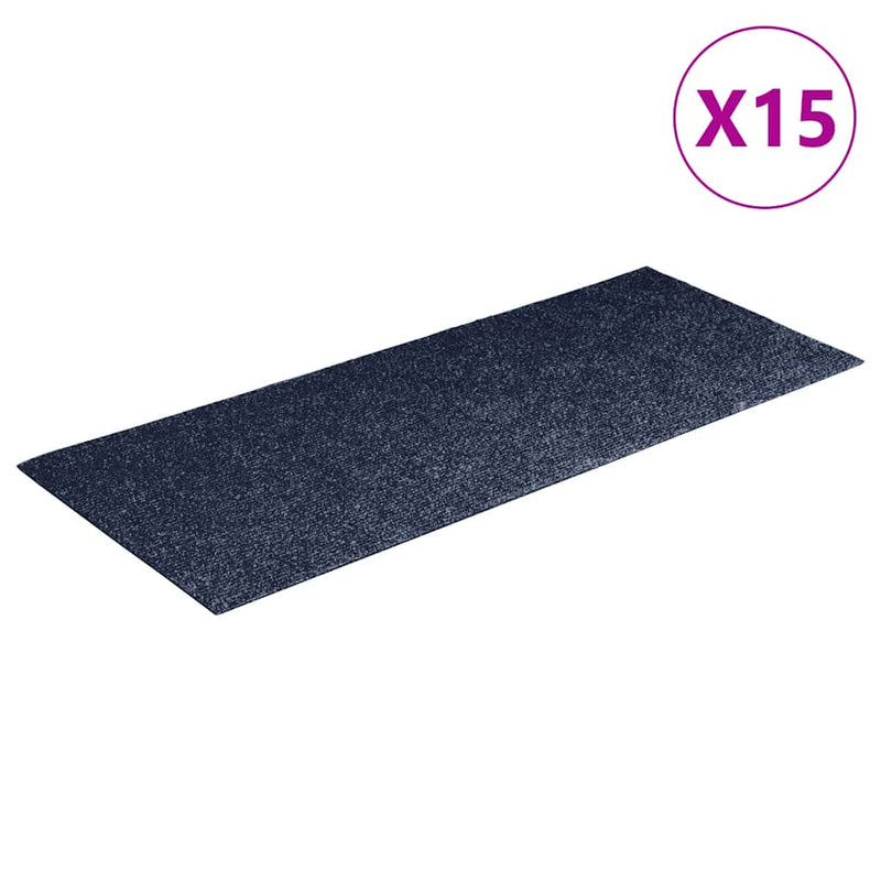 Load image into Gallery viewer, Vidaxl trapmatten zelfklevend 15 stuks 60x25 cm grijs blauw rechthoekig