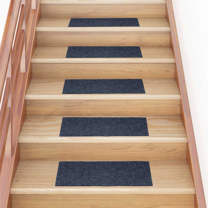 Load image into Gallery viewer, Vidaxl trapmatten zelfklevend 15 stuks 60x25 cm grijs blauw rechthoekig