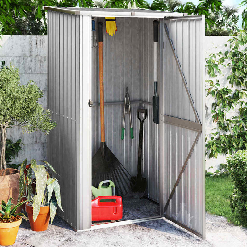 Load image into Gallery viewer, Vidaxl tuinschuur 118,5x97x209,5 cm gegalvaniseerd staal grijs