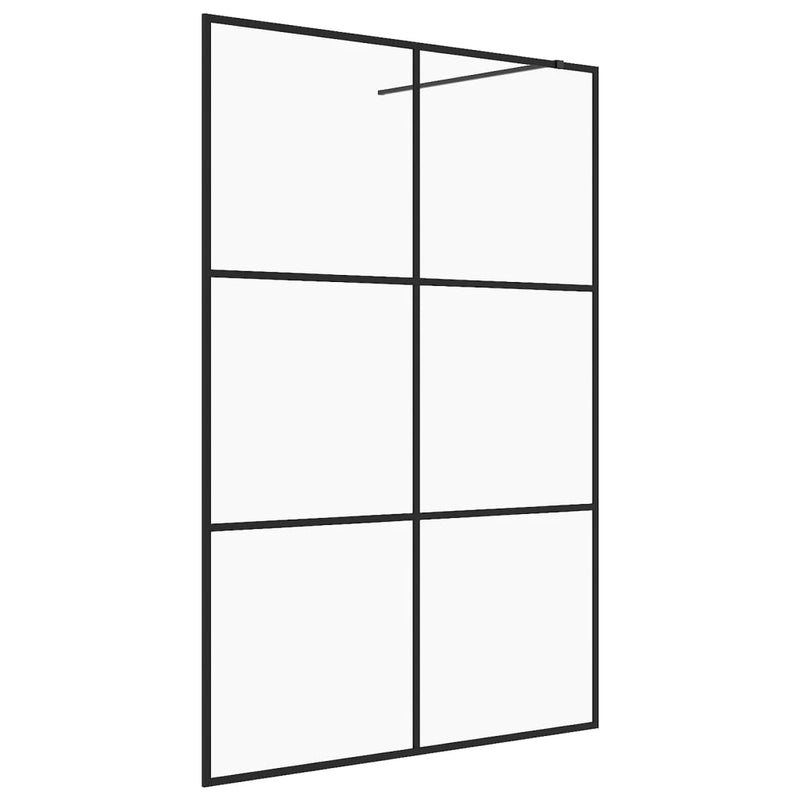 Load image into Gallery viewer, VidaXL Inloopdouchewand 140x195 cm ESG-glas transparant en zwart