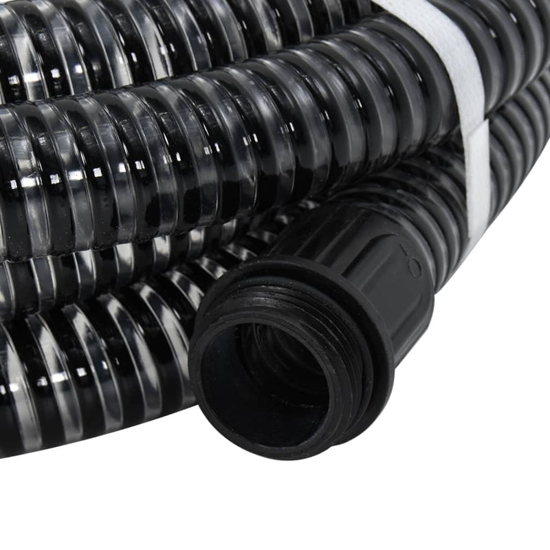 Load image into Gallery viewer, Vidaxl zuigslang met messing koppelingen 1,1'' 25 m pvc zwart