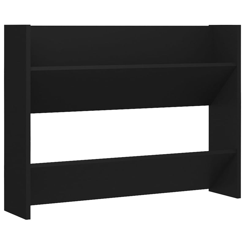 Load image into Gallery viewer, Vidaxl wandschoenenkast 80x18x60 cm bewerkt hout zwart