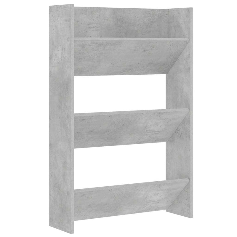 Cargue la imagen en el visor de la galería, Vidaxl wandschoenenkast 60x18x90 cm spaanplaat betongrijs