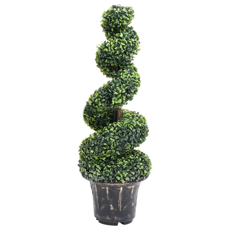 Load image into Gallery viewer, Vidaxl kunstplant met pot buxus spiraal 100 cm groen