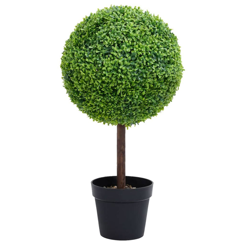 Afbeelding laden in galerijviewer, Vidaxl kunstplant met pot buxus bolvorming 50 cm groen