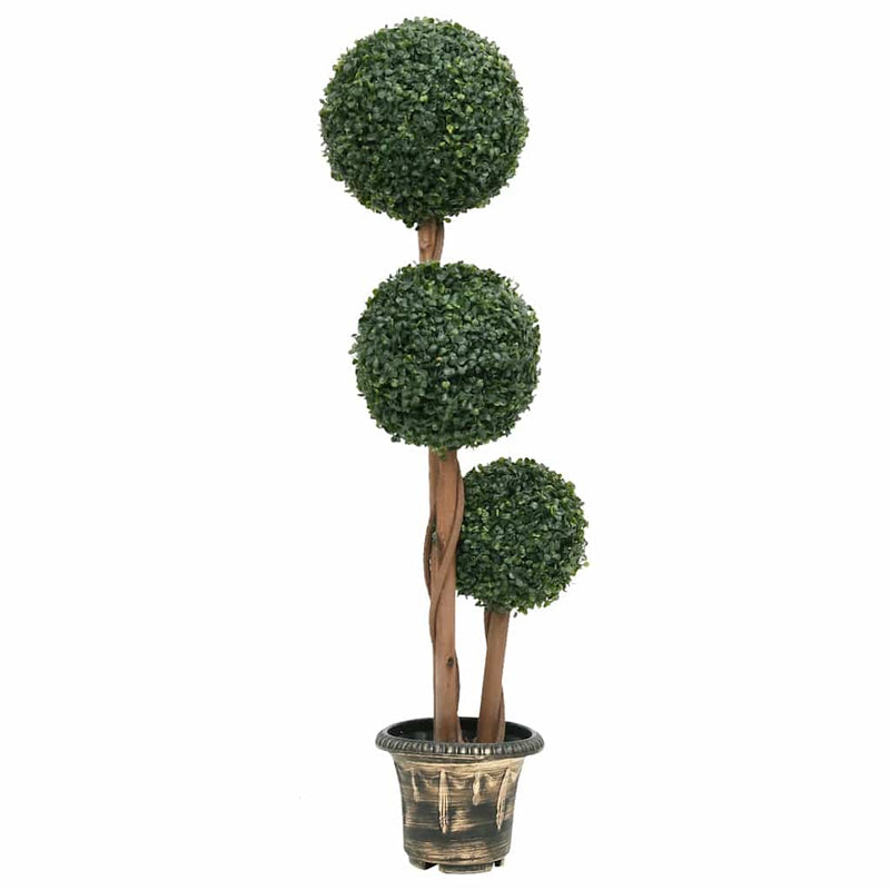 Load image into Gallery viewer, Vidaxl kunstplant met pot buxus bolvorming 119 cm groen