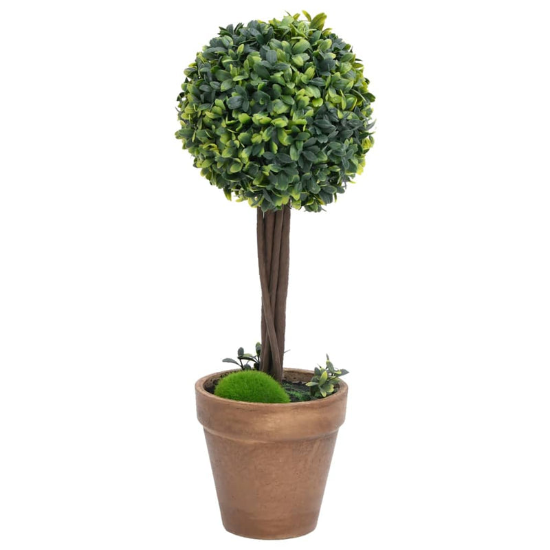 Load image into Gallery viewer, Vidaxl kunstplanten met pot 2 st buxus bolvorming 56 cm groen
