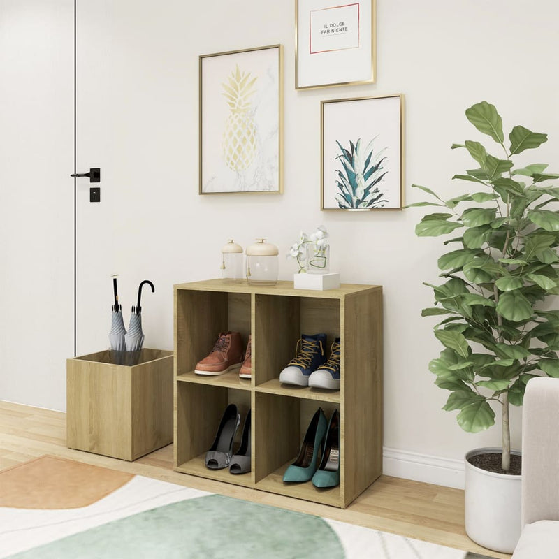 Load image into Gallery viewer, Vidaxl opbergkast 105x35,5x70 cm bewerkt hout sonoma eikenkleurig