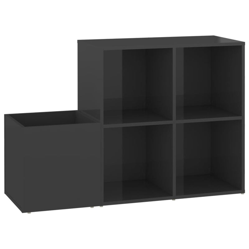 Load image into Gallery viewer, Vidaxl opbergkast 105x35,5x70 cm bewerkt hout hoogglans grijs