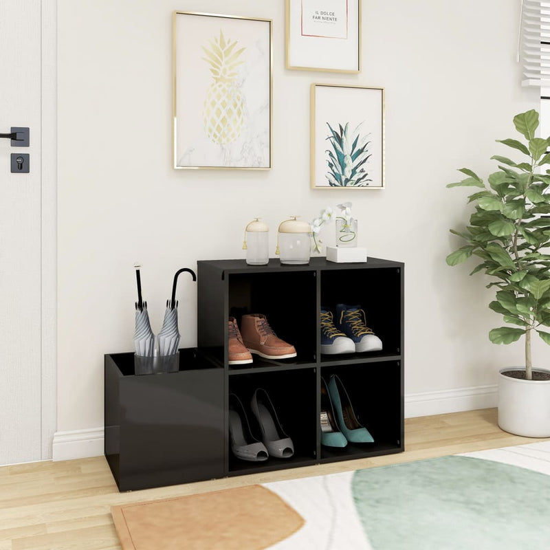 Load image into Gallery viewer, Vidaxl opbergkast 105x35,5x70 cm bewerkt hout hoogglans grijs