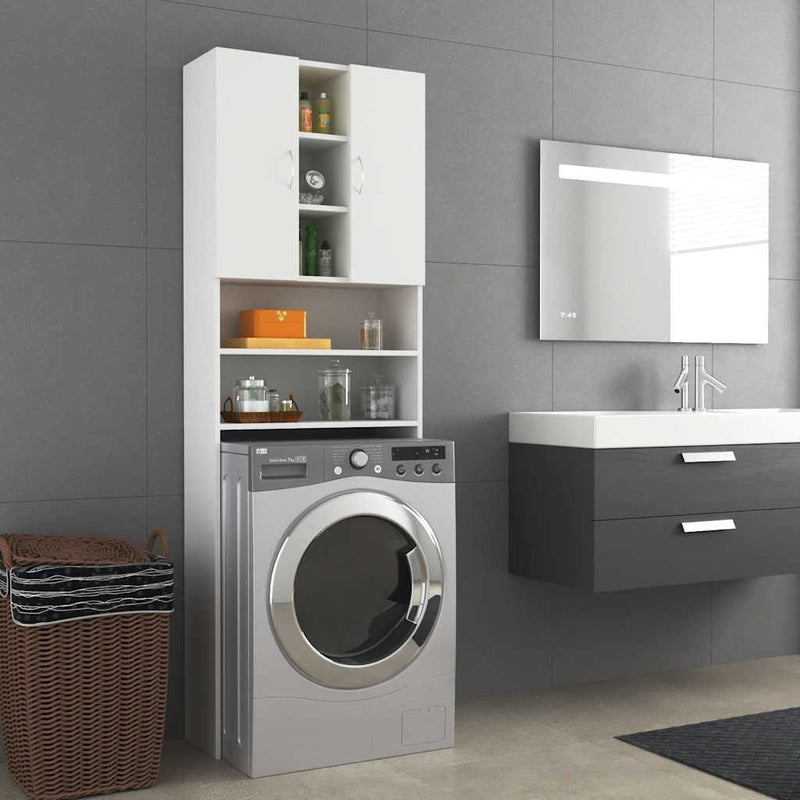 Load image into Gallery viewer, Vidaxl wasmachinekast 64x25,5x190 cm wit