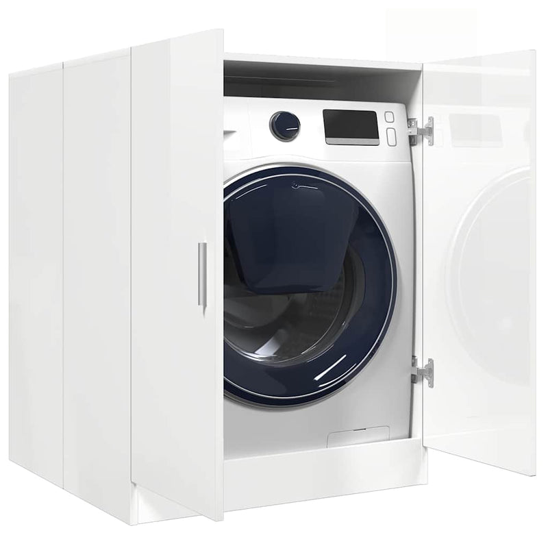 Load image into Gallery viewer, Vidaxl wasmachinekast 71x71,5x91,5 cm hoogglans wit
