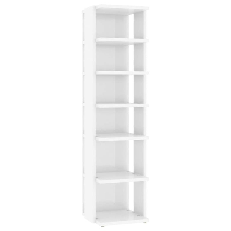 Load image into Gallery viewer, Vidaxl schoenenkast 27,5x27x102 cm bewerkt hout hoogglans wit